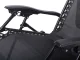 Folding Garden and Beach Lounger Zero Gravity 2in1 with Canopy, Black