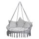XXL stork nest swing with backrest 120×140×140 cm grey