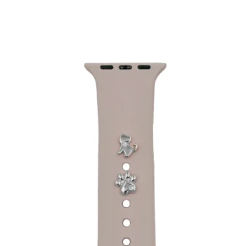 Watch Strap Pin Charms Set Cat, 2 pcs, Silver