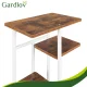 Gardlov 120 cm 7-Tier Metal Plant Stand, White/Wood