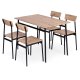 Dining Table Set with 4 Chairs for Kitchen MALMO by ModernHome