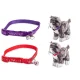 Fabric collar for dog or cat with bell, width 1cm