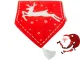 Christmas Table Runner with Reindeer, 205x35 cm, Red