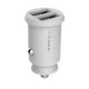 Baseus Grain Mini Car Charger 2x USB 3.1A, white