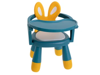 Kids Feeding and Play Chair with Table, Yellow/Blue