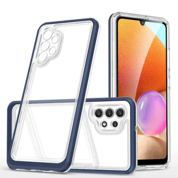 Case for Samsung Galaxy A32 5G Hybrid Armor Clear 3 in 1, Blue