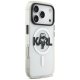 Karl Lagerfeld IML Karl Sketch Logo MagSafe Case for iPhone 17 Pro, Transparent
