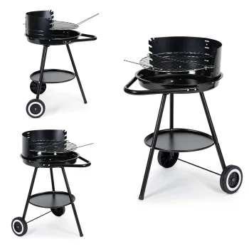 MultiGarden Round Charcoal Grill with Adjustable Grate