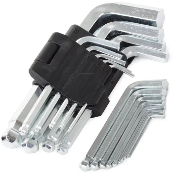 Hex Key Set Ball End 9 pcs, 1.5-10 mm