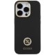 Guess Silicone Logo Strass 4G vāciņš Apple iPhone 15 Pro, Melns