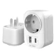Tech-Protect TA100 EU to US Travel Adapter with USB-A and USB-C - White
