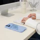 Tech-Protect Magmat MagSafe CC Case for iPhone 17 Pro Max / 18 Pro Max, Light Blue Clear