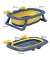 Bakalu Foldable Silicone Baby Bathtub KZ1015, Blue/Yellow