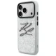 Karl Lagerfeld IML Glitter KL Diamond Logo Phone Case Cover iPhone 17 Pro Max - silver