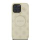 Guess Saffiano Peony Classic Logo MagSafe Case for iPhone 16 Pro, Gold
