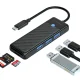 Orico PAPW3AT-C3 USB-C Hub with 3x USB-A 3.0 & SD/MicroSD Reader 1m Black