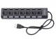 USB Hub 7x USB 2.0 with Individual Switches, Black