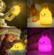 Kid\'s Silicone LED RGB Light Night Lamp with Remote Control, Rabbit