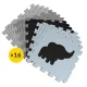 4Fizjo Foam Puzzle Play Mat 150x150 cm, Blue/Grey
