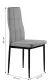 Dining Chairs Set of 4 Upholstered Quilted Kitchen Chairs for Living Room, Grey