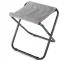 Folding Camping Stool with Metal Frame and Carrier Bag, Grey