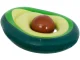 Inflatable Avocado Mattress with Ball 150x115 cm