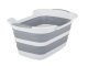 Silikona Saliekamā Bļoda ar Ūdens Noteku | Silicone Folding Bowl with Drain