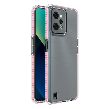 Case for Realme C31 Spring Case with Frame, 1 mm, Light Pink
