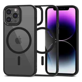 Apple iPhone 13 Pro Max 6.7'' Tech-Protect MagMat MagSafe Case Cover, Transparent and Black