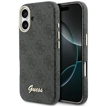 Guess 4G Script MagSafe Case for Apple iPhone 17, Black