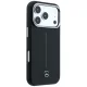 Mercedes Leather Semi Wrap Iconic Line MagSafe Case for iPhone 17 Pro Black