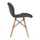 Scandinavian Velvet Chair 4Rico QS-186, grey