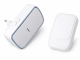 Wireless Kinetic Doorbell with LED, 130m, Waterproof, White