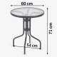 Sofotel So-981 Round Garden Table, 60 x 71 cm