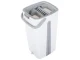 Flat Mop with Dual-Chamber Bucket and Squeezer, White/Grey