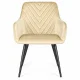 ModernHome Velvet Upholstered Dining Chairs with Armrests, Set of 2, Beige