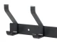 Wall Mounted Coat Rack with 5 Hooks for Entryway or Bathroom, Black
