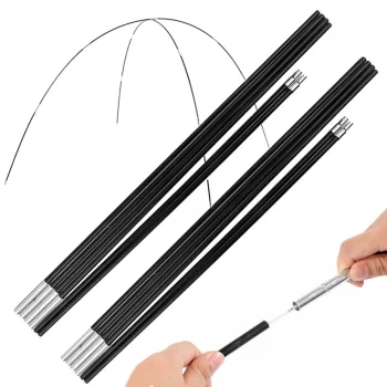 Folding Tent Pole 6 Segments 8mm 340cm 2 Pcs