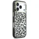 Guess IML Leopard Glitter Triangle Logo MagSafe Case for iPhone 17 Pro / 18 Pro - Black