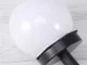 4x Solar Garden Lights, White Spheres, 10 cm
