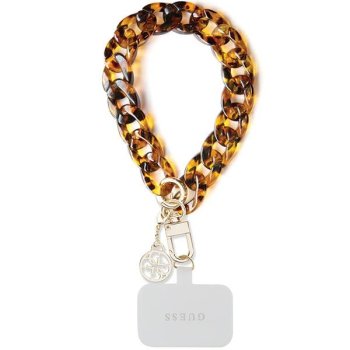Guess Acrylic 4G Phone Charm Pendant, brown