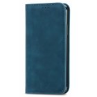 Google Pixel 6a Vintage Leather Skin-Touch Magnetic Case Book Cover, Blue