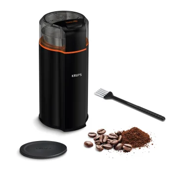 Krups GX 3328 Silent Vortex Coffee Grinder, Black