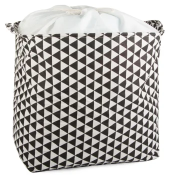 Large Foldable Laundry and Toy Basket with Drawstring, 90L