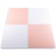 Ricokids large educational foam puzzle mat peach and white