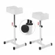 Pedicure Footrest Adjustable Ergonomic Salon Stool, White