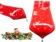 Christmas Table Runner with Reindeer, 205x35 cm, Red