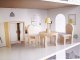 Liela Bērnu Spēļu MDF Koka Leļļu Māja ar Mēbelēm Piederumiem, 70cm | Play Dollhouse with Furniture