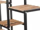 Wooden Flower Stand / Shelf Unit with 6 Shelves, Brown, 96x74x25 cm