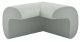 Child Baby Safety L-Shape Table Corner Protector Cushion, Grey - 4 pcs